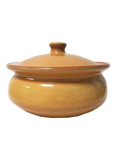 Buy Biryani Cooking Clay Pot Orange 15cm in Saudi Arabia