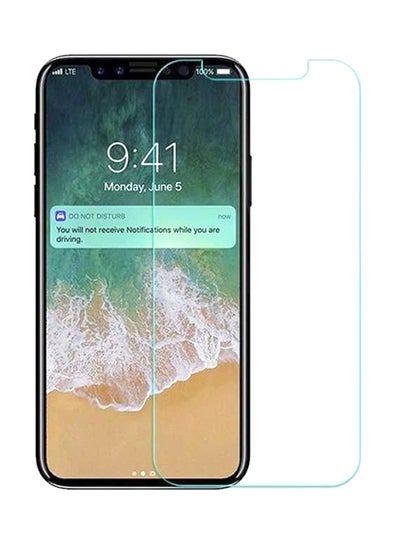 Buy Tempered Glass Screen Protector For Apple iPhone X Clear in UAE