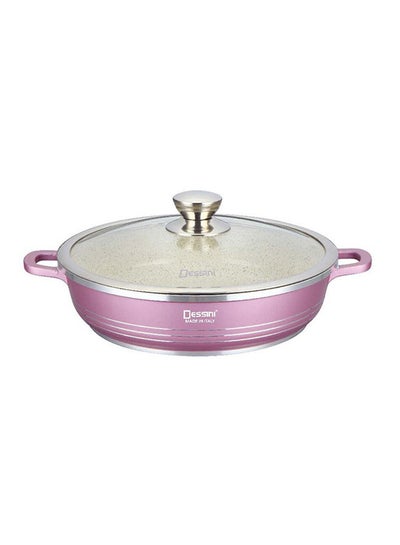 Buy Granite Shallow Cooking Pot Purple 40cm in UAE