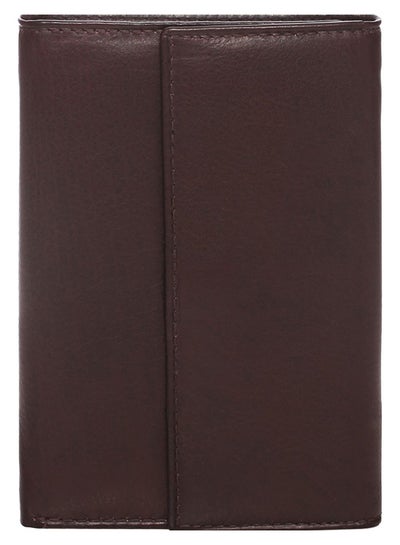 Buy Leather Trifold Wallet Brown in UAE