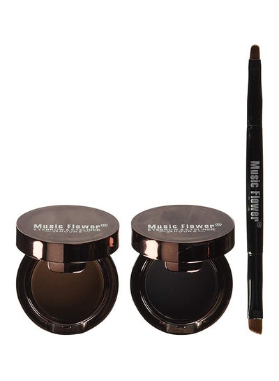 Buy 2-In-1 Eyeliner And Eyebrow Cream Black/Brown in Saudi Arabia