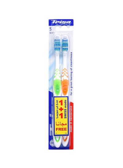 Buy 2-Piece Flexible Soft Toothbrush Multicolour in UAE