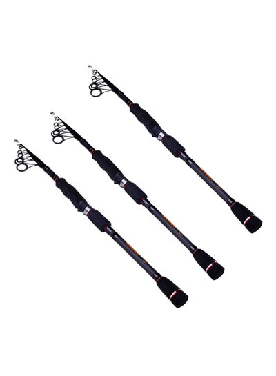 Buy 3-Piece Portable Carbon Fiber Telescopic Fishing Rod With Spinning Fish Pole 1.8meter in Saudi Arabia