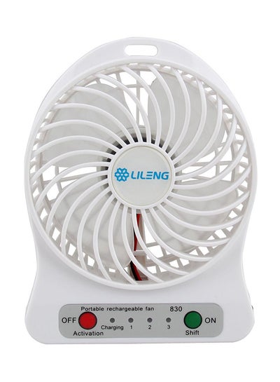 Buy Portable Mini Table Fan 10102597 White in Saudi Arabia