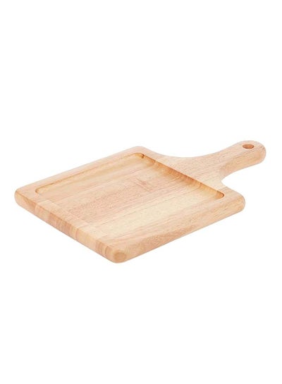 Buy Square Shaped Wooden Plate Beige 1.5x30x42centimeter in UAE