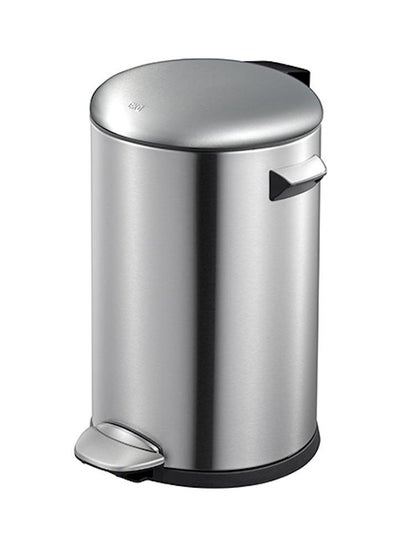 Buy Trash Bin With Pedal Silver 30Liters in UAE