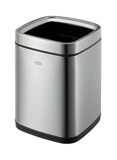 Buy Open Top Trash Bin Silver 12Liters in UAE