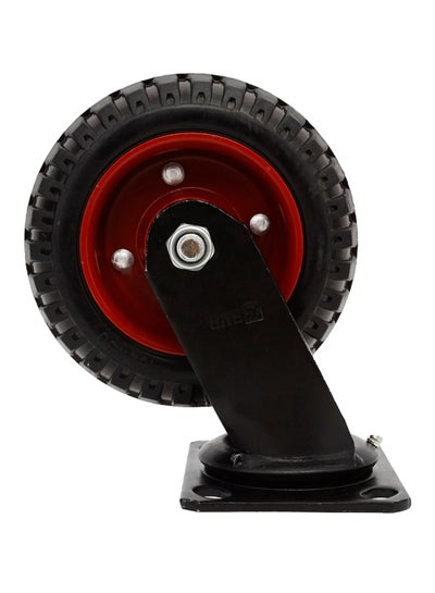 Buy Caster Swivel Wheel Black/Red 8inch in Saudi Arabia