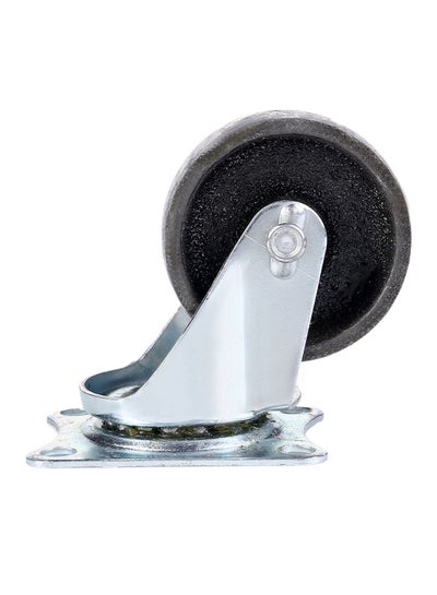 Buy Movable Wheel Silver/Black 2inch in Saudi Arabia