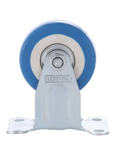 Buy Ball Bearing Fixed Caster Wheel Silver/Blue in Saudi Arabia