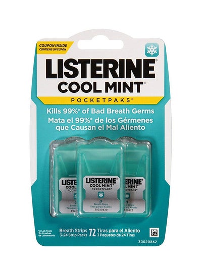 Buy Pack Of 3 Cool Mint Pocketpaks Breath Strips in UAE