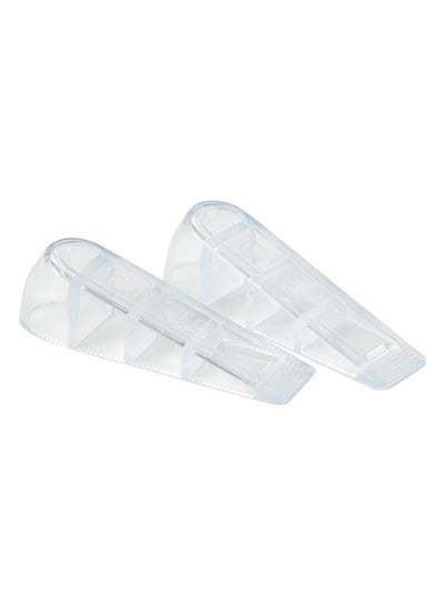 Buy 2-Piece Wedge Door Stopper Set Clear in Saudi Arabia