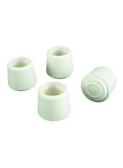 Buy 4-Piece Rubber Leg Tip Set White 1inch in Saudi Arabia