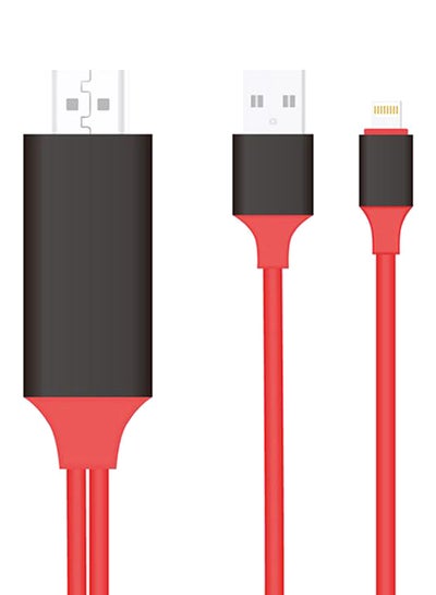 Buy Lightning Hdtv Cable Ot-7575S Red in Saudi Arabia