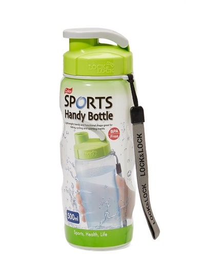 Buy Sport Handy Water Bottle Green/White 500ml in UAE