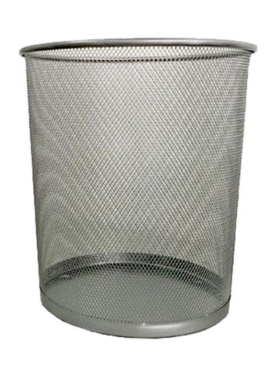 Buy Round Waste Basket Silver in Saudi Arabia