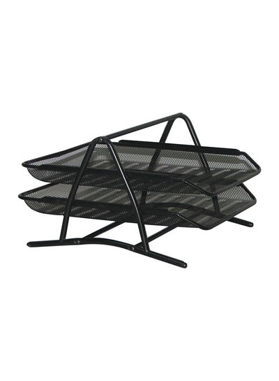 اشتري درج أوراق مكتبي بتصميم شبكي من طبقتين أسود في مصر