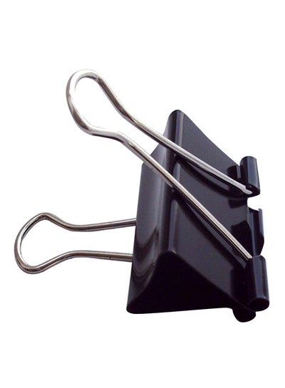 Buy 12-Piece Binder Clip Set Black/Silver in UAE