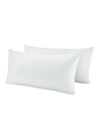 Buy Pack Of 2 Jersey Pillow Cover cotton White 80 x 40cm in UAE