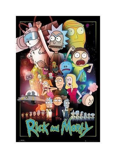 اشتري ملصق كبير لمسلسل "Rick And Morty Wars" أصفر/ أزرق/ بني 61x91.5Ø³Ù†ØªÙŠÙ…ØªØ± في السعودية