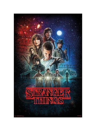 اشتري ملصق طويل من قطعة واحدة لمسلسل "Stranger Things" أزرق/أحمر/أبيض 61x91.5Ø³Ù†ØªÙŠÙ…ØªØ± في الامارات