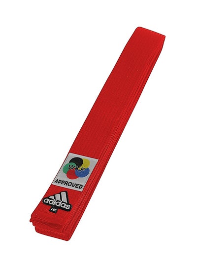 Buy KARATE Elite Belt With WKF Logo - Red in UAE