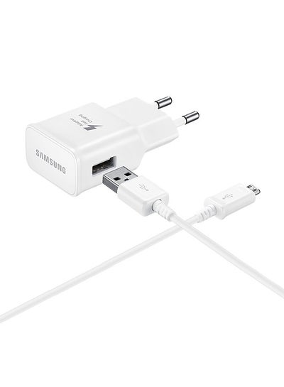 Buy Fast Charging Travel Adapter With Cable White in UAE