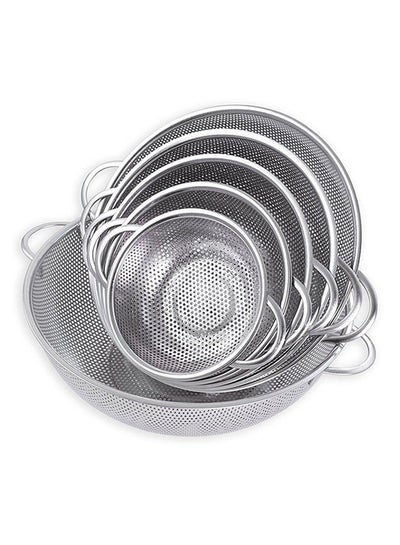 Buy 6-Piece Sink Basket Set Silver 25.5cm in Saudi Arabia