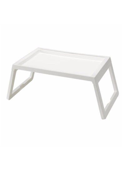Buy Foldable Bed Table Tray White 55x31x36cm in Saudi Arabia