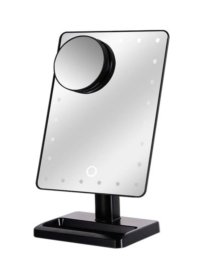 Buy Touch Control LED Vanity Mirror Silver/Black in Saudi Arabia