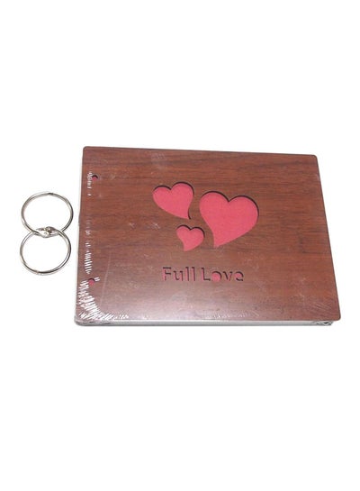Buy Full Love Theme Photo Album Brown/Pink/Silver 22x16centimeter in UAE