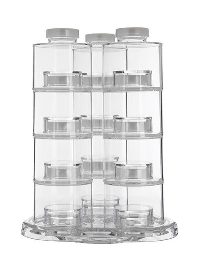 Buy 12-Piece Spice Jar Tower Set 5 oz Clear/White in Egypt