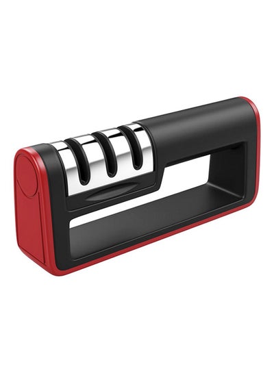 Buy Knife Sharpener Black/Red/Silver 18.5x4x8cm in Saudi Arabia