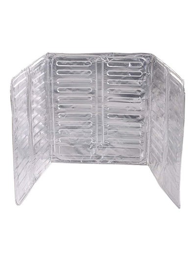 Buy Insulated Splash Proof Baffle Grease Plate Silver in UAE