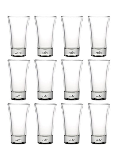 Buy 12-Piece Double Shot Glass Set Clear 7.5x5cm in UAE