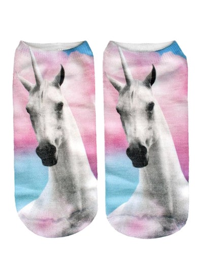 Buy Unicorn Printed Low Cut Ankle Socks Full Unicorn in Saudi Arabia