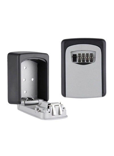 Buy Wall Mounted Key Storage Lock Box Black/Grey 120x35x85mm in Egypt