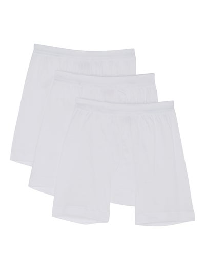 Buy 3-Piece Cotton Boxers White in UAE