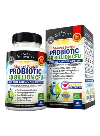 Buy 40 Billion CFU Probiotic Unflavored - 60 Capsules in Saudi Arabia