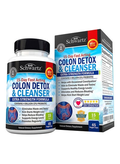 Buy Effective Colon Detox And Cleanser For Weight Loss - 45 Capsules in UAE