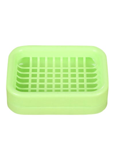 Buy Durable Plastic Soap Dish Green 12.8x8.8x3.8centimeter in Saudi Arabia