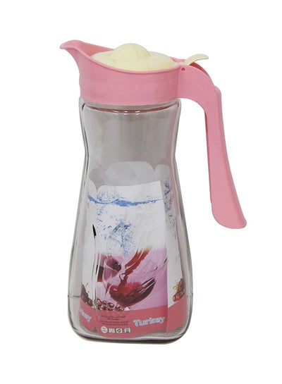 Buy Drinking Water Jug Clear/Pink 1500ml in Saudi Arabia