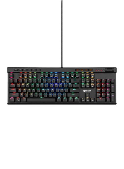 Buy Redragon K580 VATA US layout RGB LED Backlit Mechanical Gaming Keyboard, Blue Switches, 104 Keys Anti-ghosting Macro Keys & Dedicated Media Controls, Onboard Macro Recording in Egypt