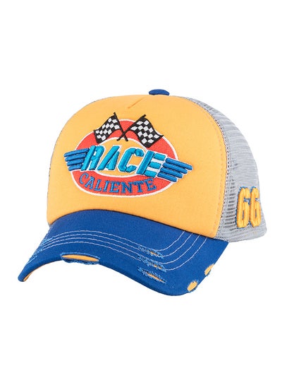 Buy Race Cap Blue/Yellow/Grey in UAE