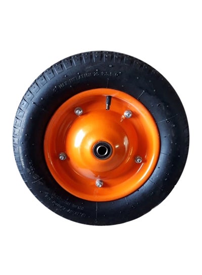 Buy Spare Wheel For Wheelbarrow Orange/Black 13x3inch in UAE