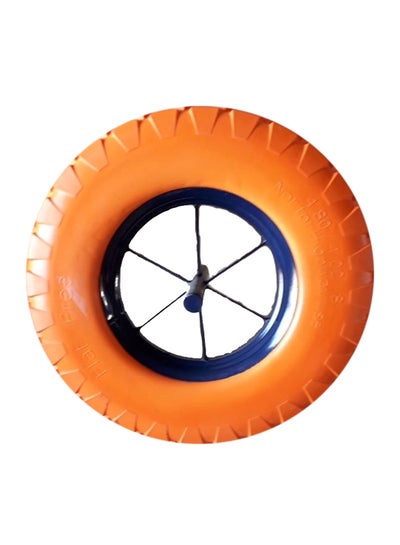 Buy Foam Barring Spare Wheel For Wheelbarrow Orange/Blue 8x4inch in UAE