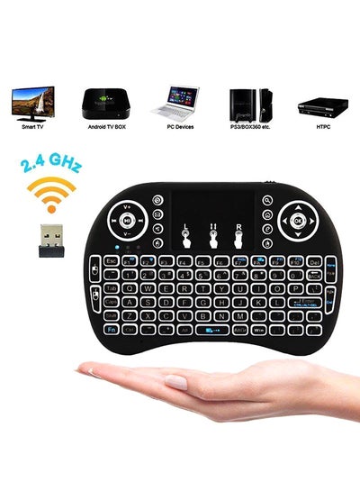 Buy 2.4Ghz Backlit Wireless RC-Keyboard With Touchpad Black in Egypt