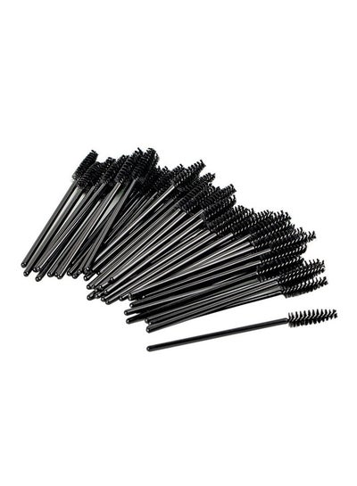 Buy 50-Piece Disposable Eyelash Mascara Wands Brushes black in Egypt
