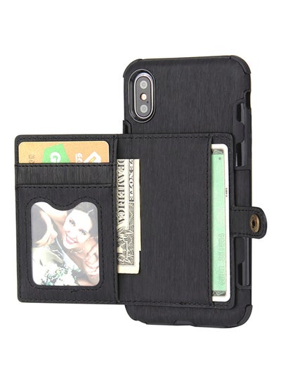 Buy Protective Wallet Case Cover For Apple iPhone XS Max Black in Saudi Arabia