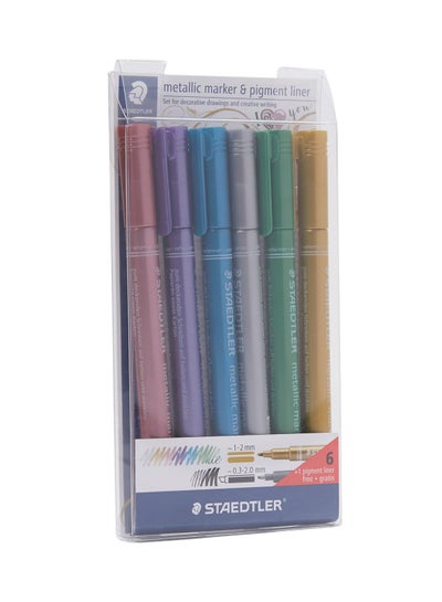 اشتري 6-Piece Metallic Marker متعدد الألوان في الامارات